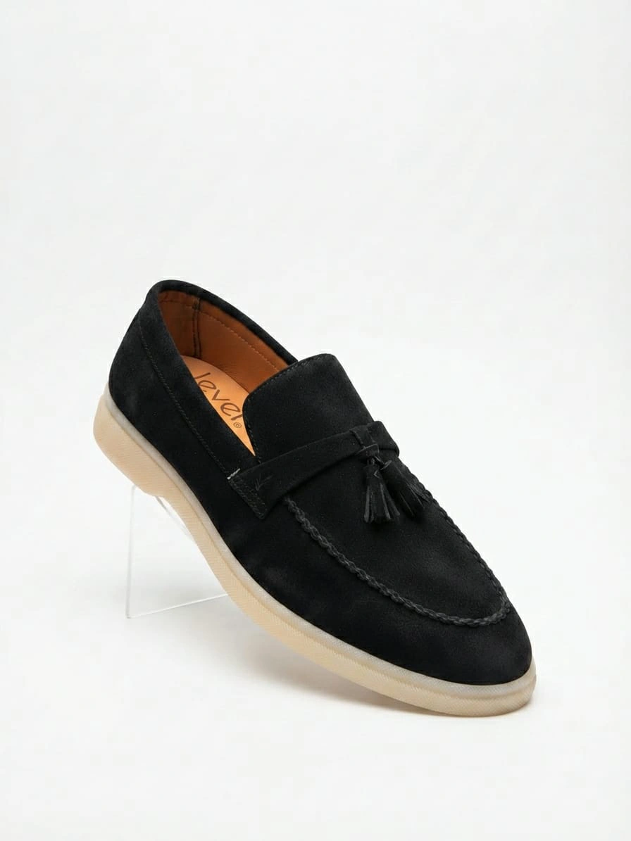 Suede Tassel Loafers