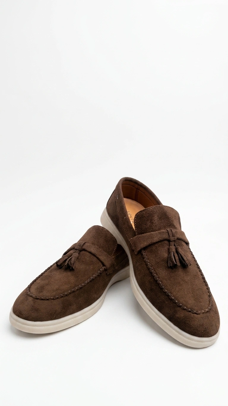 Suede Tassel Loafers - Image 2