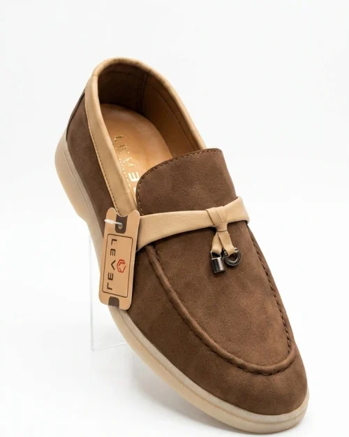 Two-Tone Suede Loafers